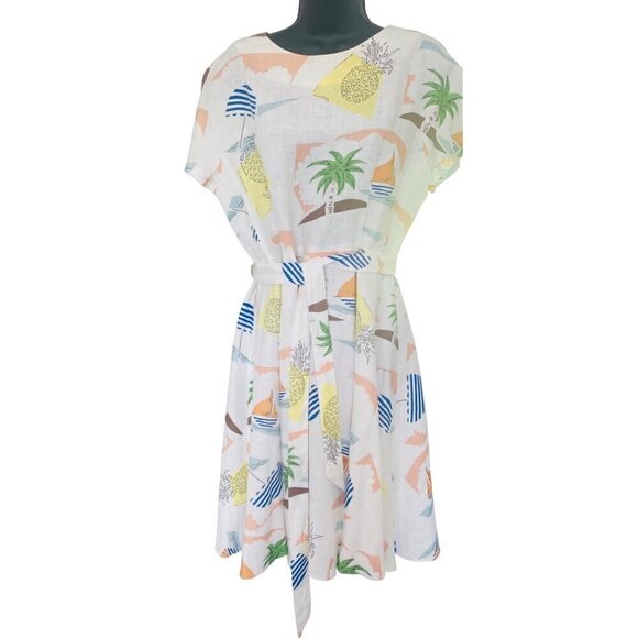 Hobbs womens dress New  Linen Flax size 10 - Picture 1 of 7
